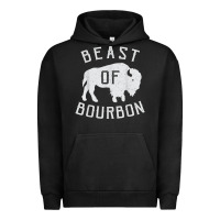 Pigment Black beast of bourbon drinking whiskey design bison buffalo party t shirt Urban Hoodie - linhVisuals