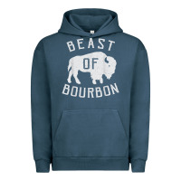 Pigment Midnight Navy beast of bourbon drinking whiskey design bison buffalo party t shirt Urban Hoodie - linhVisuals