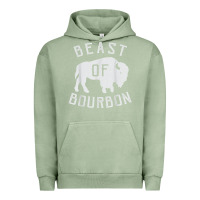 Pigment Oil Green beast of bourbon drinking whiskey design bison buffalo party t shirt Urban Hoodie - linhVisuals
