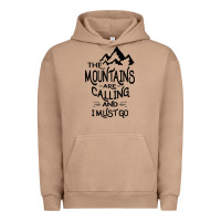 Pigment Burro the mountains are calling and i must go   black Urban Hoodie - linhVisuals