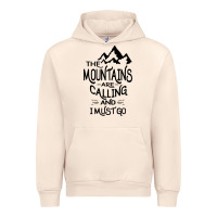 Sandshell the mountains are calling and i must go   black Urban Hoodie - linhVisuals