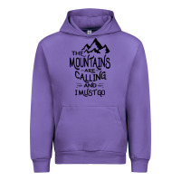 Tulip the mountains are calling and i must go   black Urban Hoodie - linhVisuals