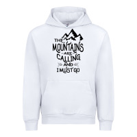 White the mountains are calling and i must go   black Urban Hoodie - linhVisuals