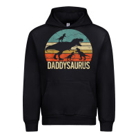Black daddy dinosaur daddysaurus 3 three kids xmas christmas gift t shirt Urban Hoodie - linhVisuals
