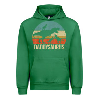 Emerald daddy dinosaur daddysaurus 3 three kids xmas christmas gift t shirt Urban Hoodie - linhVisuals