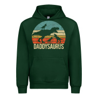 Forest Green daddy dinosaur daddysaurus 3 three kids xmas christmas gift t shirt Urban Hoodie - linhVisuals