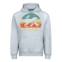 Heather Grey daddy dinosaur daddysaurus 3 three kids xmas christmas gift t shirt Urban Hoodie - linhVisuals