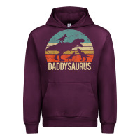 Mauve Wine daddy dinosaur daddysaurus 3 three kids xmas christmas gift t shirt Urban Hoodie - linhVisuals