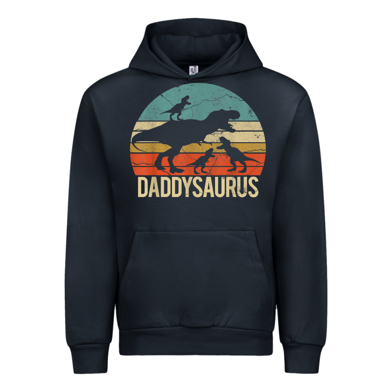 Daddy Dinosaur Daddysaurus 3 Three Kids Xmas Christmas Gift T Shirt Urban Hoodie by linhVisuals | Teevron