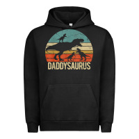Pigment Black daddy dinosaur daddysaurus 3 three kids xmas christmas gift t shirt Urban Hoodie - linhVisuals