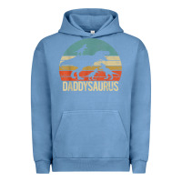 Pigment Pebble Blue daddy dinosaur daddysaurus 3 three kids xmas christmas gift t shirt Urban Hoodie - linhVisuals