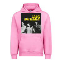 Fuchsia Pink iron butterfly Urban Hoodie - linhVisuals