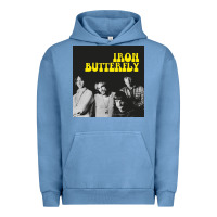 Pigment Pebble Blue iron butterfly Urban Hoodie - linhVisuals