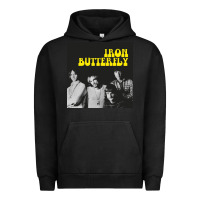 Pigment Black iron butterfly Urban Hoodie - linhVisuals