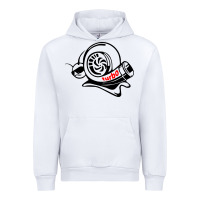 White Turbo Urban Hoodie - linhVisuals