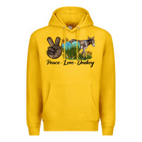 Lemon Peace Love Donkey Premium Hoodie - LillyAllenDesigns