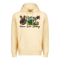Pina Colada Peace Love Donkey Premium Hoodie - LillyAllenDesigns