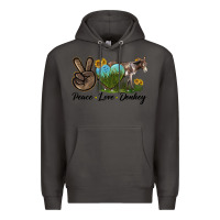 Smoke Peace Love Donkey Premium Hoodie - LillyAllenDesigns