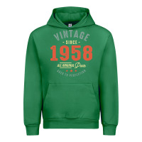Emerald Vintage Since 1958 - 64th Birthday Retro Classic Urban Hoodie - linhVisuals