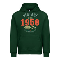 Forest Green Vintage Since 1958 - 64th Birthday Retro Classic Urban Hoodie - linhVisuals