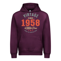 Mauve Wine Vintage Since 1958 - 64th Birthday Retro Classic Urban Hoodie - linhVisuals