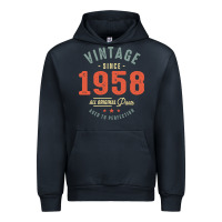 Navy Vintage Since 1958 - 64th Birthday Retro Classic Urban Hoodie - linhVisuals