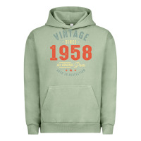 Pigment Oil Green Vintage Since 1958 - 64th Birthday Retro Classic Urban Hoodie - linhVisuals