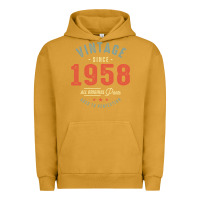Pigment Peanut Butter Vintage Since 1958 - 64th Birthday Retro Classic Urban Hoodie - linhVisuals