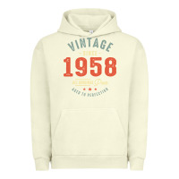 Pigment Pistachio Vintage Since 1958 - 64th Birthday Retro Classic Urban Hoodie - linhVisuals