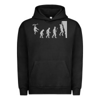 Pigment Black funny rock climbing evolution Urban Hoodie - linhVisuals