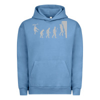 Pigment Pebble Blue funny rock climbing evolution Urban Hoodie - linhVisuals