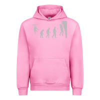 Fuchsia Pink funny rock climbing evolution Urban Hoodie - linhVisuals