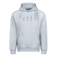 Heather Grey funny rock climbing evolution Urban Hoodie - linhVisuals