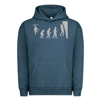 Pigment Midnight Navy funny rock climbing evolution Urban Hoodie - linhVisuals