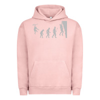 Pigment Salmon funny rock climbing evolution Urban Hoodie - linhVisuals