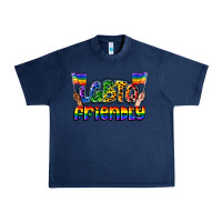 Navy lgbtq friendly pride Urban Heavy Tee - FaDigitalArtStudio