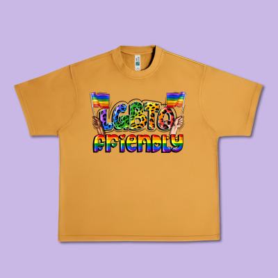 Lgbtq Friendly Pride Urban Heavy Tee Designed By Fadigitalartstudio