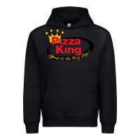 Black Pizza King Cowboy Urban Hoodie - linhVisuals