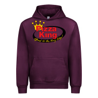 Mauve Wine Pizza King Cowboy Urban Hoodie - linhVisuals