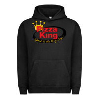 Pigment Black Pizza King Cowboy Urban Hoodie - linhVisuals