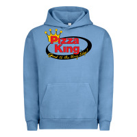 Pigment Pebble Blue Pizza King Cowboy Urban Hoodie - linhVisuals