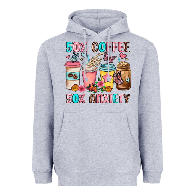 Half Teacher Half Coffee Heavyweight Hoodie by JahusDesignShop | Teevron