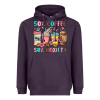 Plum half teacher half coffee Heavyweight Hoodie - JahusDesignShop