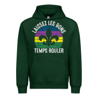 Forest Green laissez les bons temps rouler gift mardi gras masquerade t shirt Urban Hoodie - linhVisuals