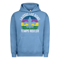 Pigment Pebble Blue laissez les bons temps rouler gift mardi gras masquerade t shirt Urban Hoodie - linhVisuals