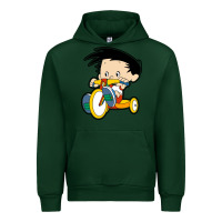 Forest Green bobby on his bike   bobbys world Urban Hoodie - linhVisuals
