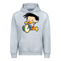 Heather Grey bobby on his bike   bobbys world Urban Hoodie - linhVisuals