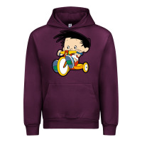 Mauve Wine bobby on his bike   bobbys world Urban Hoodie - linhVisuals