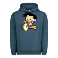 Pigment Midnight Navy bobby on his bike   bobbys world Urban Hoodie - linhVisuals