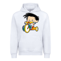 White bobby on his bike   bobbys world Urban Hoodie - linhVisuals